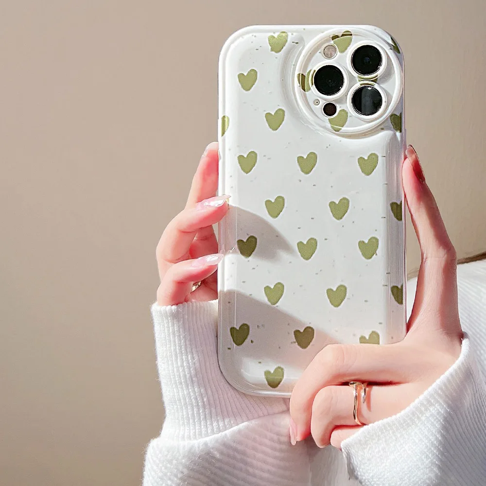 

Luxury Love Heart Case For Iphone 13 Funda Iphone 11 12 14 Pro Max XR X Xs 7 8 Plus SE 2020 14promax 13promax Silicon Soft Cover