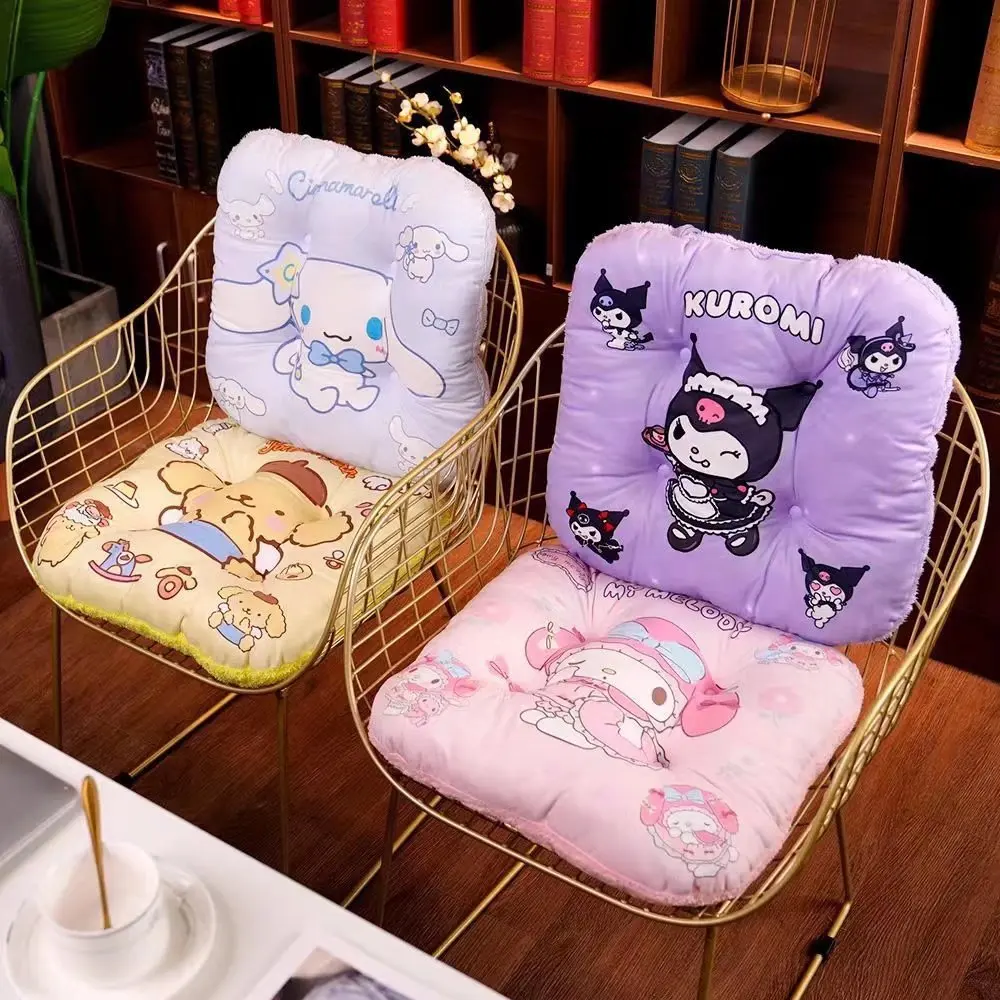 

Sanrioed Plush Seat Cushions Kuromi Melody Kitty Office Chair Sofa Mat Futon Mat Tatami Floor Home Classroom Relax Seat Cushion