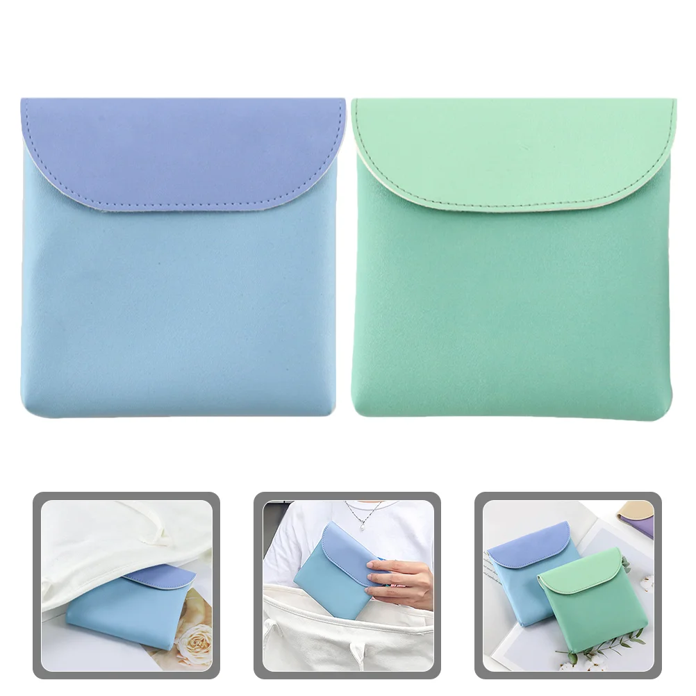 

2pcs Sanitary Napkin Bag Women Menstrual Cup Bag Tampon Storage Bag Sanitary Napkin Organizer