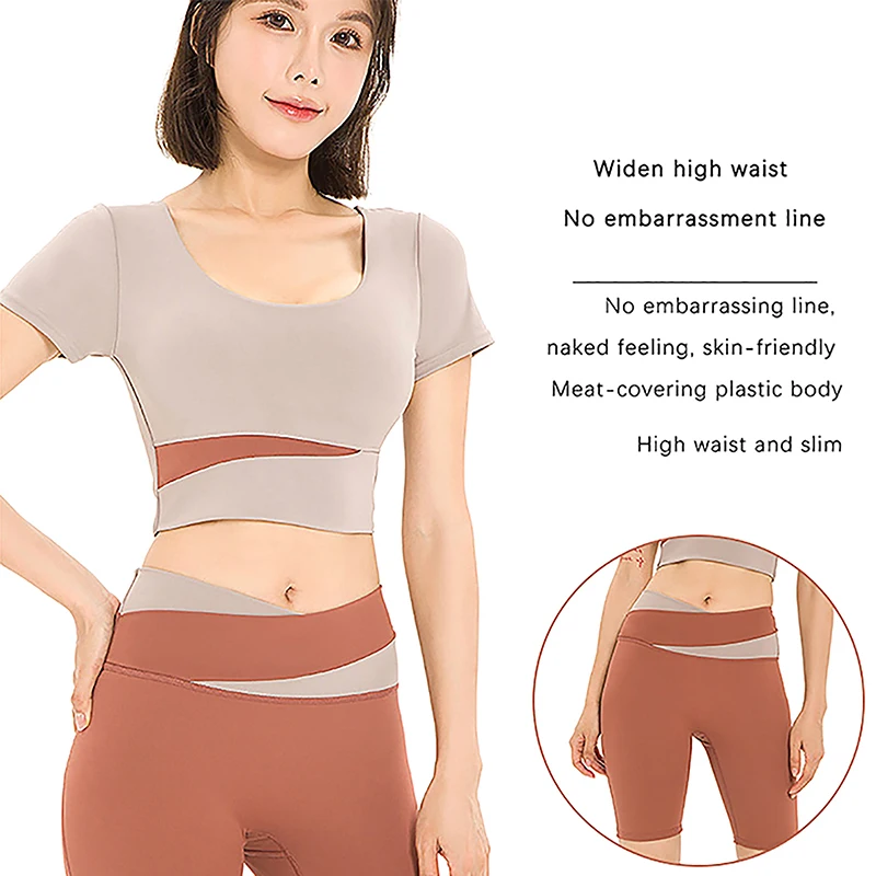 

HOT Splicing Seamless Yoga Set Gym Clothing Workout Clothes Women Tracksuit Gym Set High Waist Sport Outfit Yoga Fitness Suit