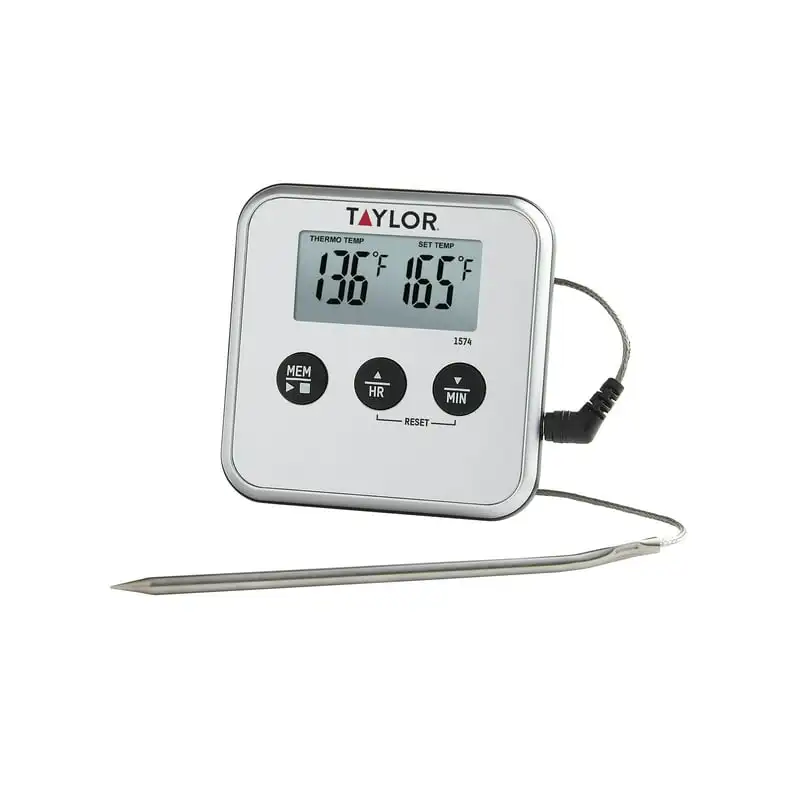 

Wired Probe Programmable Meat Thermometer with Timer Termometrs digital Hygrometer Temperature probe Temperature logger Compost