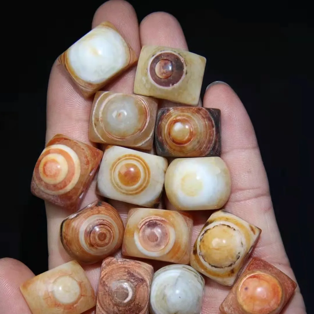 

500pcs/lot various shapes of natural agate sky-eye sheep's eye board beads wholesale each with eyes DIY material loose jewelry