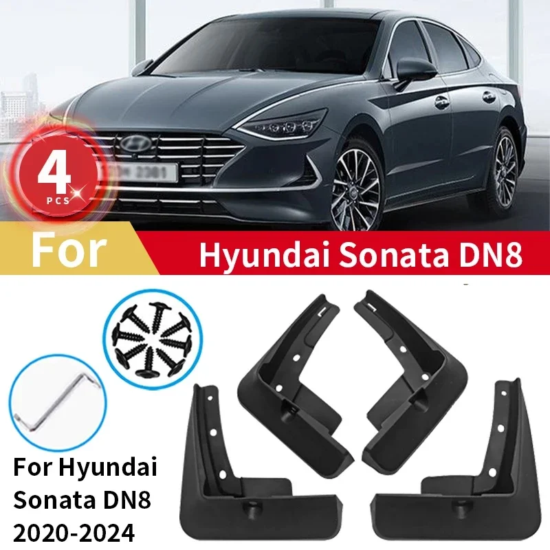 

Брызговики для Hyundai Sonata DN8 10, грязевые щитки 2020, 2021, 2022, 2023, 2024, брызговики, передние и задние автомобильные аксессуары