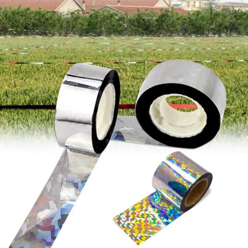

Anti Bird Repellent Flashing Reflective Tape Fox Pigeons Scare Ribbon Device Double-sided Bird Repeller Pest Control