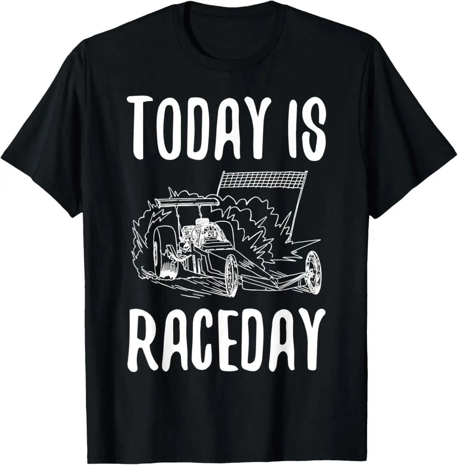 Винтажная футболка Today Is Raceday Dragster Funny Racing