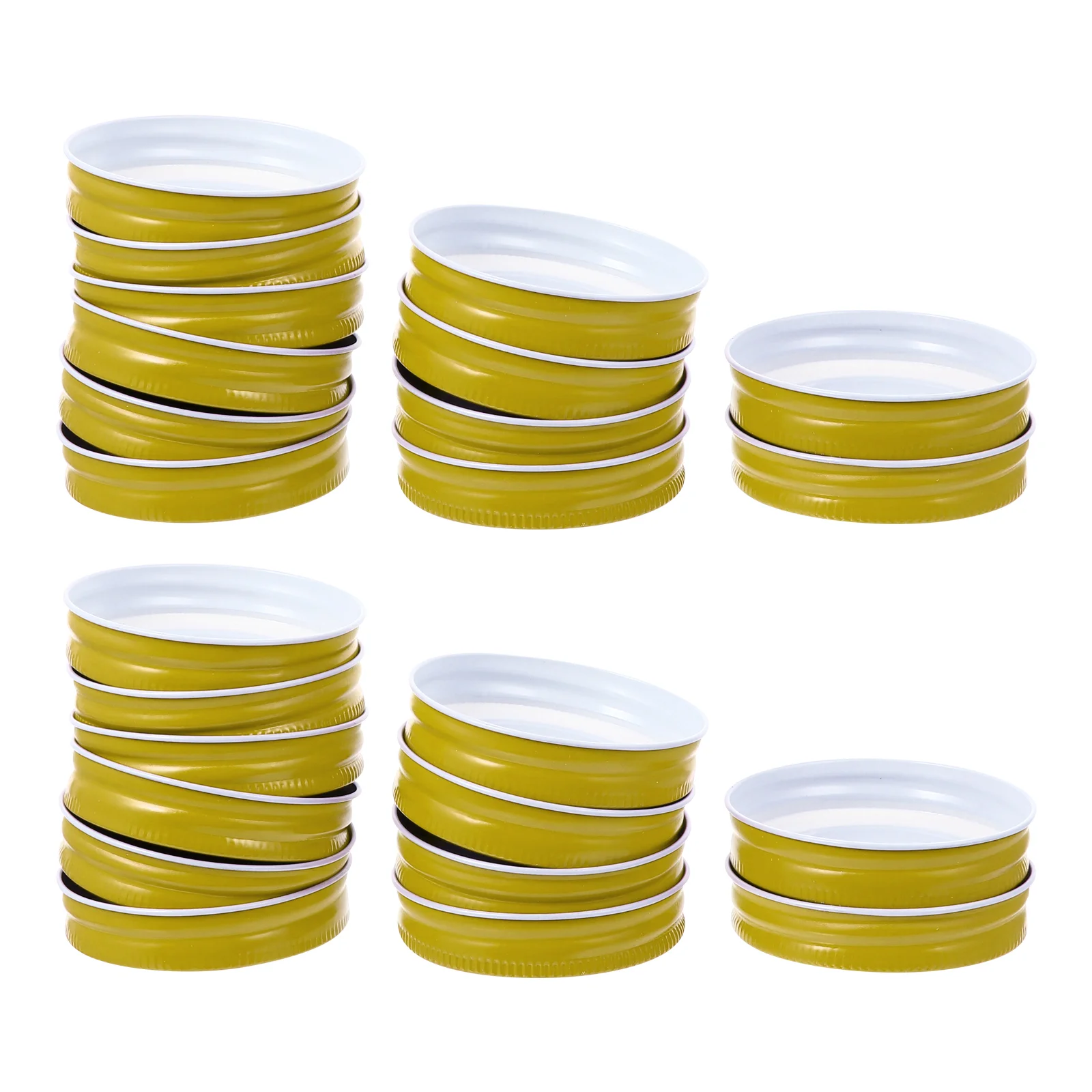 

12cs Tinplate Jar Lids Red Accessoriesss Leak Proof Sealing Lids Secure Jar Lids Replacement Covers ( Golden )