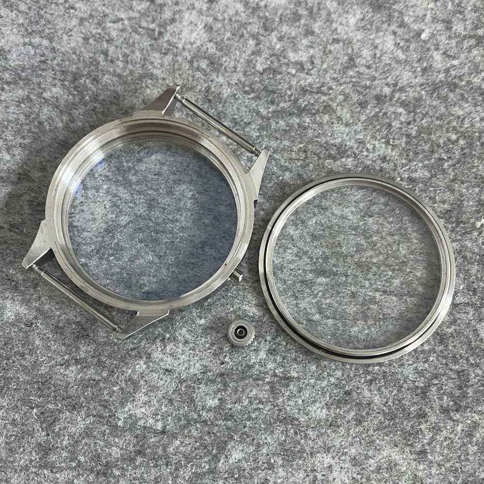 

42mm Frosted Transparent Bottom Watch Case Frog Leg-shaped Case Suitable for ETA 6497/6498 Seagull ST3600/ST3620 Movement