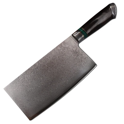 Кухонный нож VG10 из дамасской стали с ручкой из черного дерева, 7 дюймов