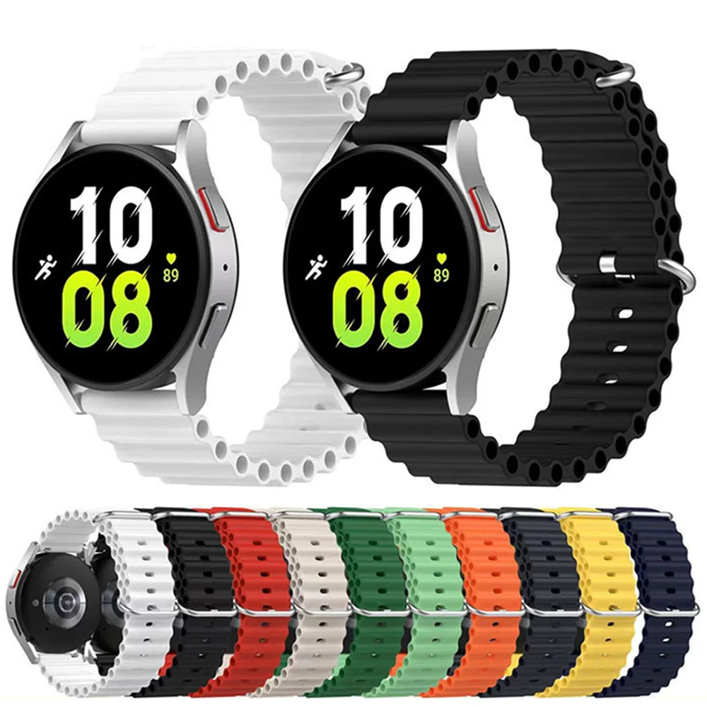 

Ремешок силиконовый для Samsung Galaxy Watch 5/5 pro 4 classic 3/active 2/Gear S3, браслет для океана Huawei watch GT 3 pro, 22 мм 20 мм