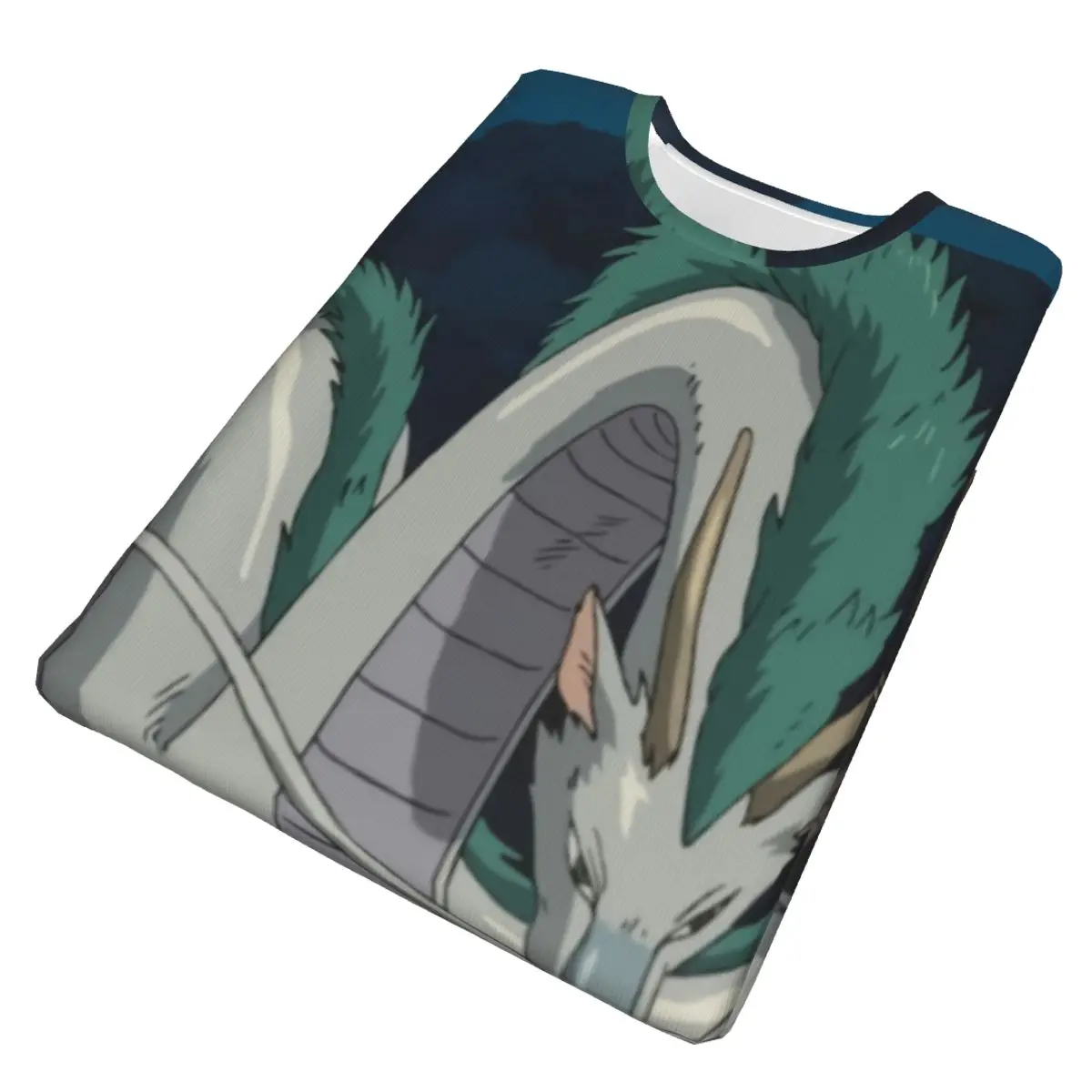 Футболка с рисунком дракона надписью Haku |