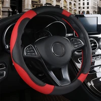 newest leather car breathable hole steering wheel cover fashion sports grip cover auto car interior decoration accessories 2022