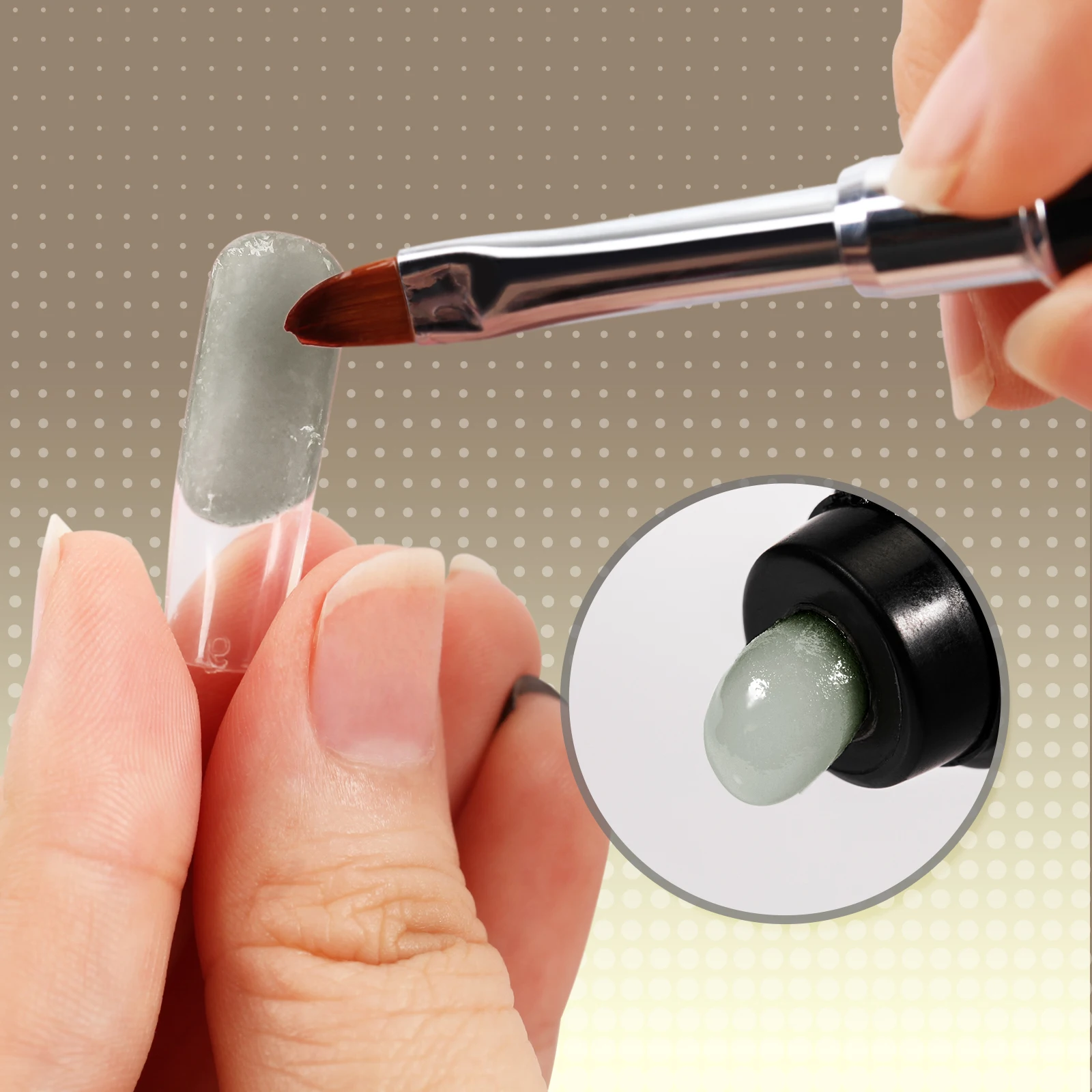 Розовый и белый блестящий полигель для ногтей ROSALIND Полупостоянный акриловый