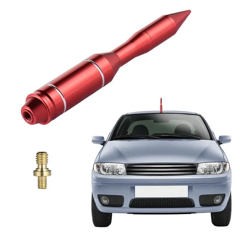 

14.5cm Alloy Bullet Antenna Truck Radio Antenna Mast Replacements Designed For Optimized FM/AM Reception For Pickups Heavy