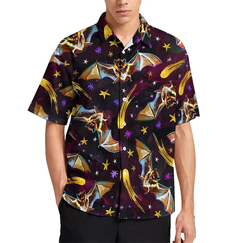 Мужская рубашка с 3D-принтом &quotлетучая мышь&quot