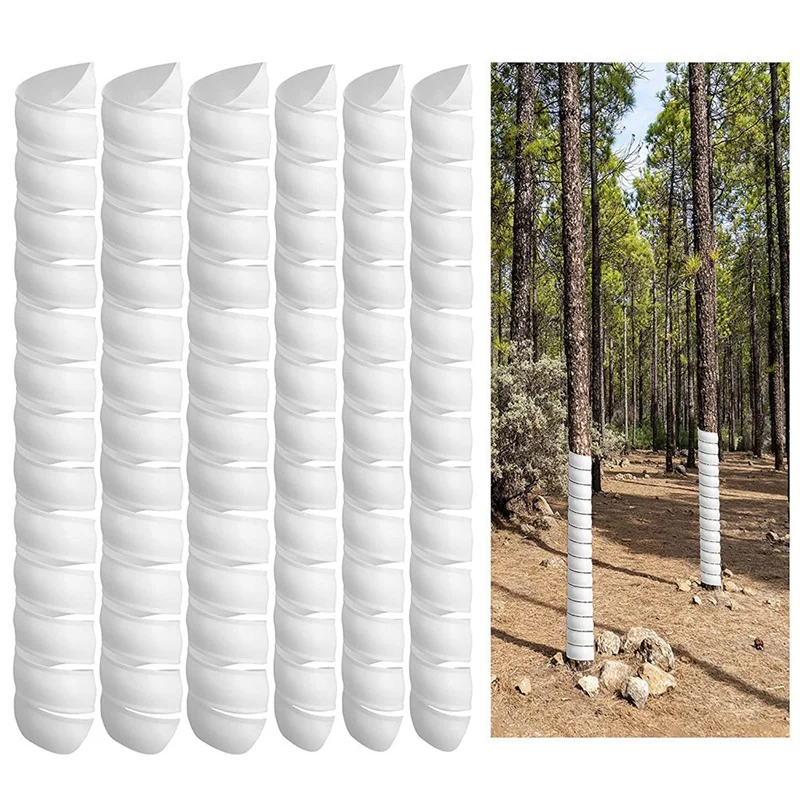 6 шт. защита для ствола дерева пластиковая спиральная защитная трубка коры