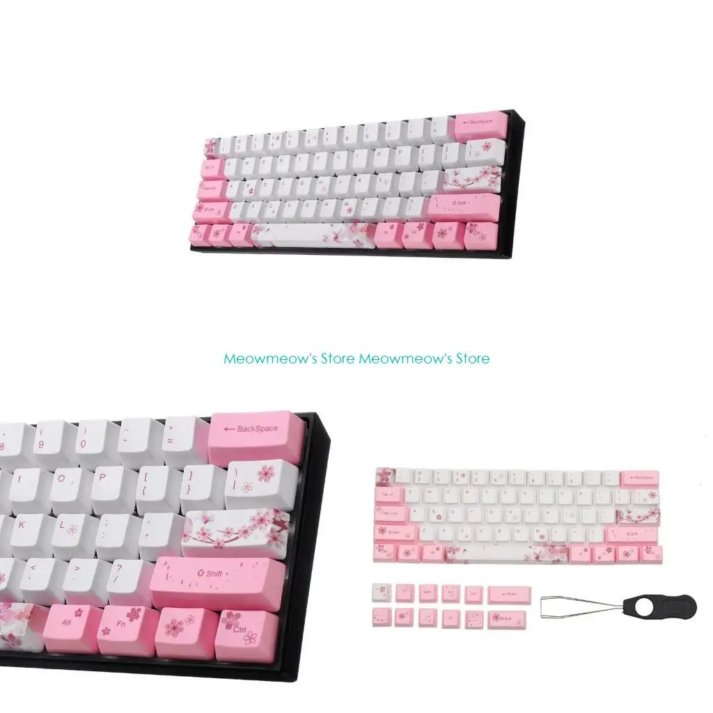 Фото W91A Механическая клавиатура OEM-профиль DYE-SUB Keycap для GH60 GK64 71 клавиш PBT Keycaps №1