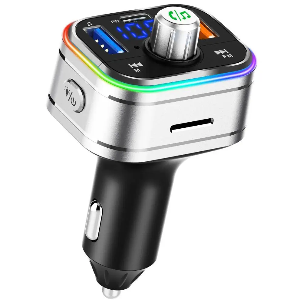 

Fm-трансмиттер автомобильный с поддержкой Bluetooth и mp3-плеером, 2 USB-порта
