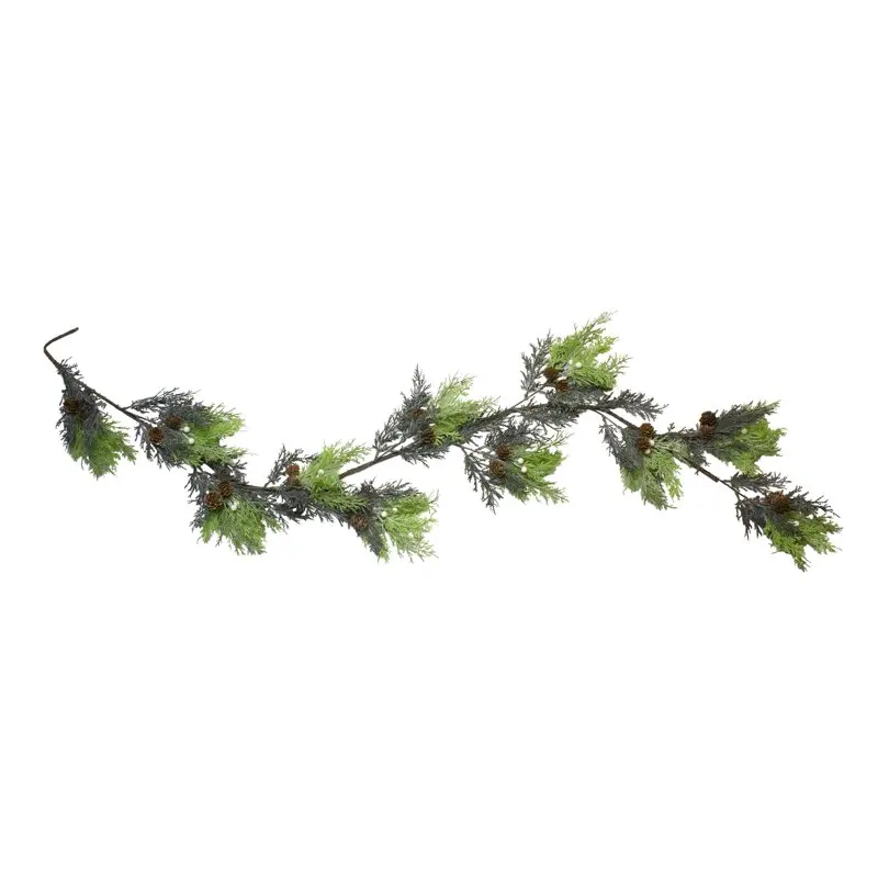 

Green Berry Cedar and Pine Cone Artificial Christmas Garland 60"