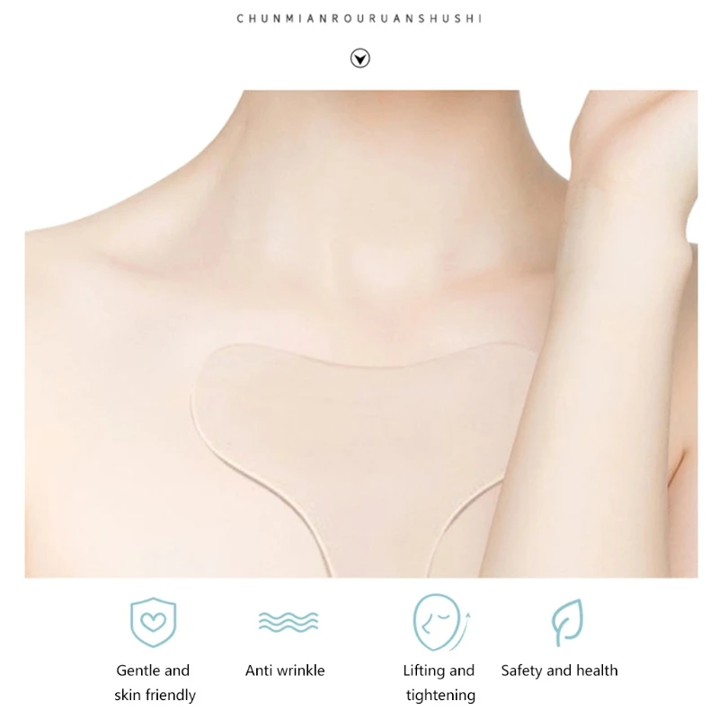 

5pcs Reusable Silicone Anti-wrinkle Face Forehead Sticker Cheek Chin Sticker