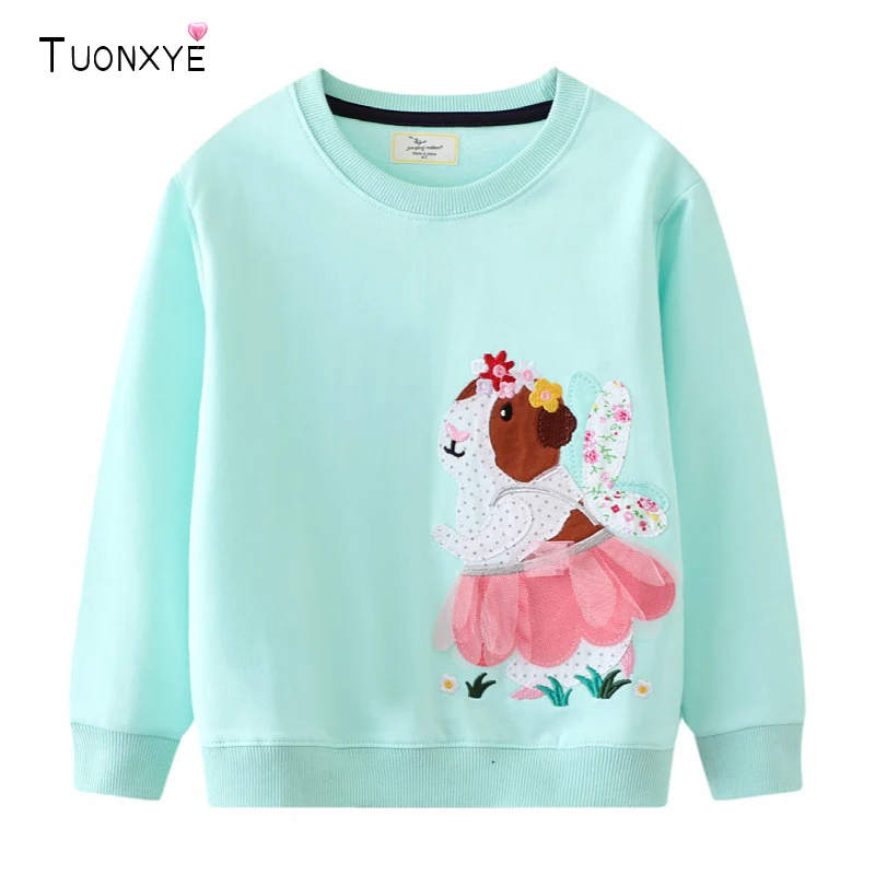 

Трикотажный Хлопковый свитшот для девочек 2-7 лет