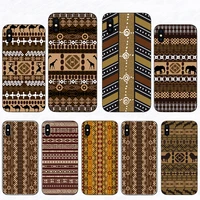africa aztec ethic art pattern phone case for iphone xr 10 se x xs 12 mini 11 13 pro max hard shell 7 8 plus 5s 6s mobile cover