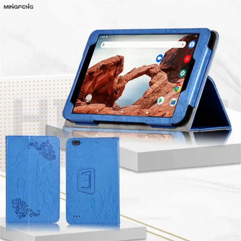 

Embossed Funda For Prestigio Grace 3848 4G PMT3848_4G_D (8") Tablet PC Magnetic Cover Case with Hand Strap