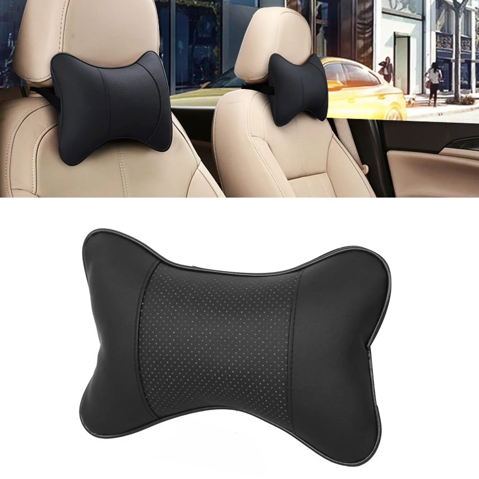 

Soft Car Seats Neck Pillow Breathable Auto Head Neck Rest Cushion Relax Neck Support Cervical Headrest Comfortable Car Pillow