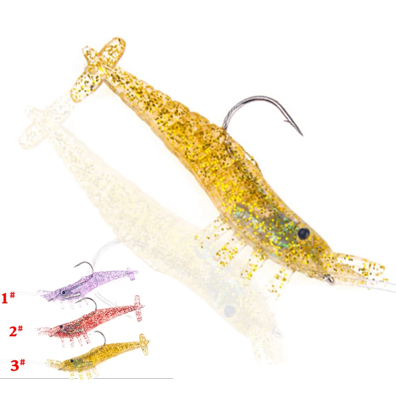 

Новинка 2022, искусственная рыболовная приманка в виде креветки, 8,5 см, 10 г, мягкая силиконовая искусственная приманка с крючком для рыбалки, р...