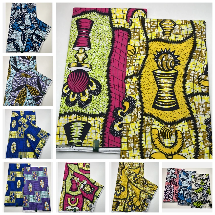 Африканская восковая Ткань 100% хлопок высокое качество африканская ткань с