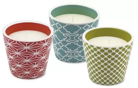 

Vintage decorated vase candle