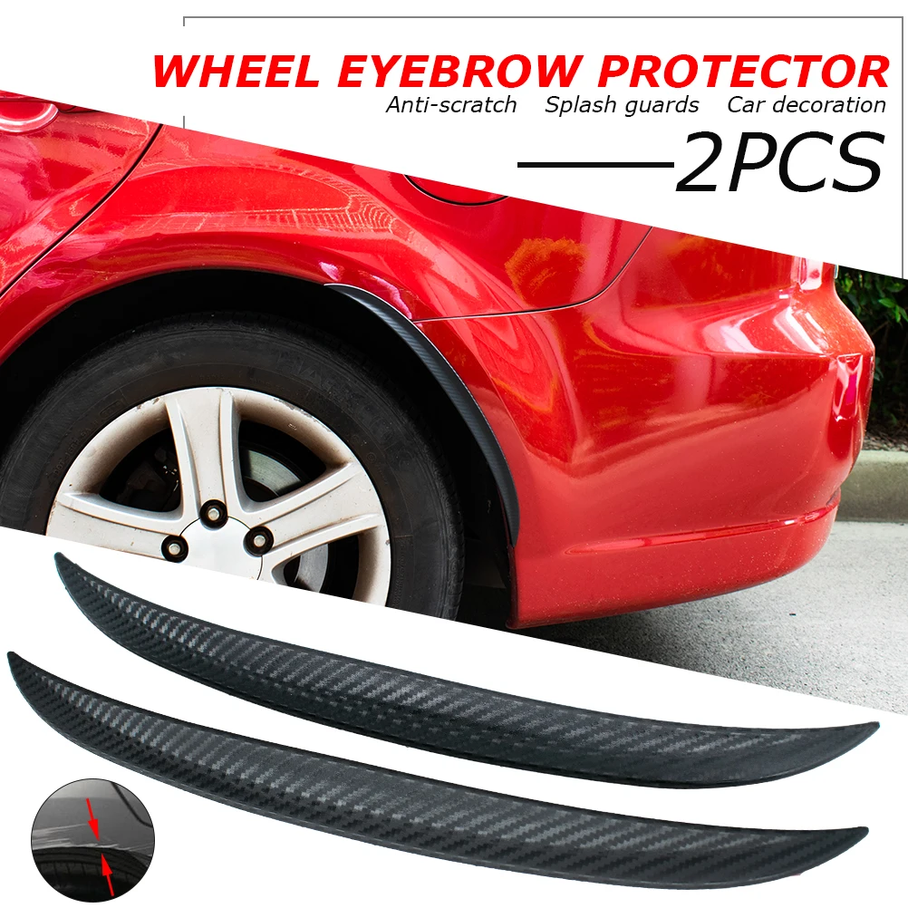 

2x Universal Car Fender Flare Wheel Arch Eyebrow Lip Mud Flaps Guard Protector For AUDI Vauxhall Opel Volvo Skoda Renault Suzuki