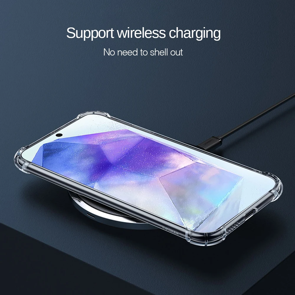 Прозрачный чехол для телефона Samsung Galaxy A55 5G противоударный защитный Samsong Sumsung A 55 55A