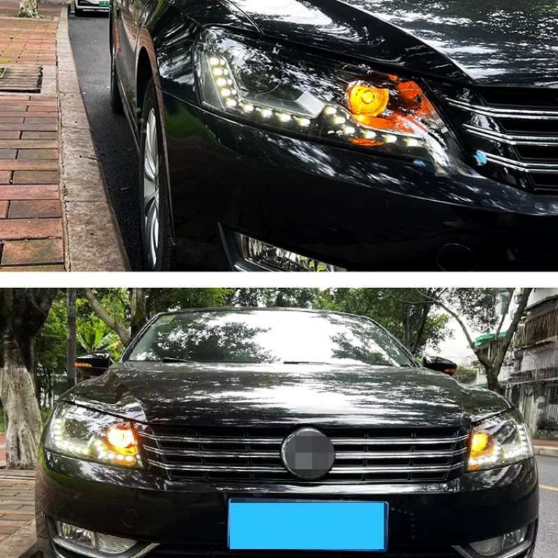 Автомобильный бампер 2011-2015 bi xenon дальний и ближний свет фары головного света для VW