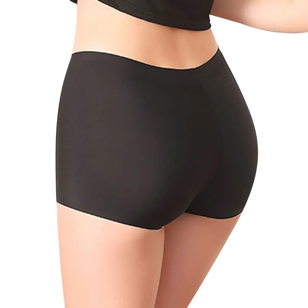 Seamless Soft Boxers Women Ice Silk Ultra-thin Underwear Lingerie Knicker Panties Short Under Skirt Cozy Boyshort Women Panties
