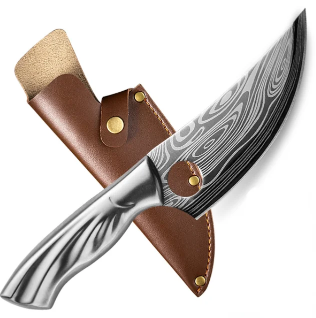 Дамасский кухонный нож охотничий японский универсальные острые ножи мясника для