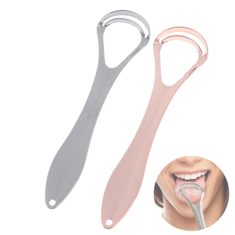 

Double Layer Tongue Scraper Stainless Steel Oral Tongue Cleaner Mouth Brush