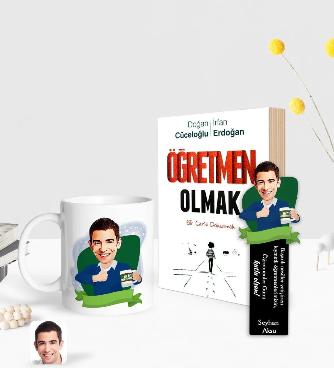 

Персонализированный мужской лучший учитель карикатура белая кружка деревянные книги и стать учителем Книга в подарок