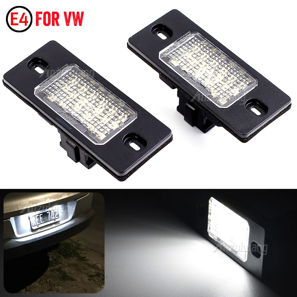 

2pcs For Porsche Cayenne 955 957 02-10 VW Golf 5 Touareg MK1 Tiguan 07-15 Passat B5.5 LED Number License Plate Light Tail Lamps