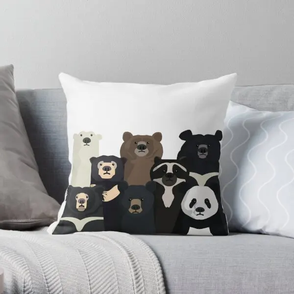 

Наволочка с принтом «Медведи мира», свадебная Подушка, украшение для спальни, мягкая удобная офисная Подушка, не включает в себя одну сторону