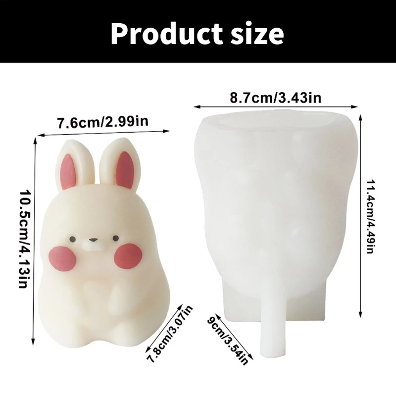 Легко демонтируемая силиконовая форма для свечей с ароматом кролика украшения