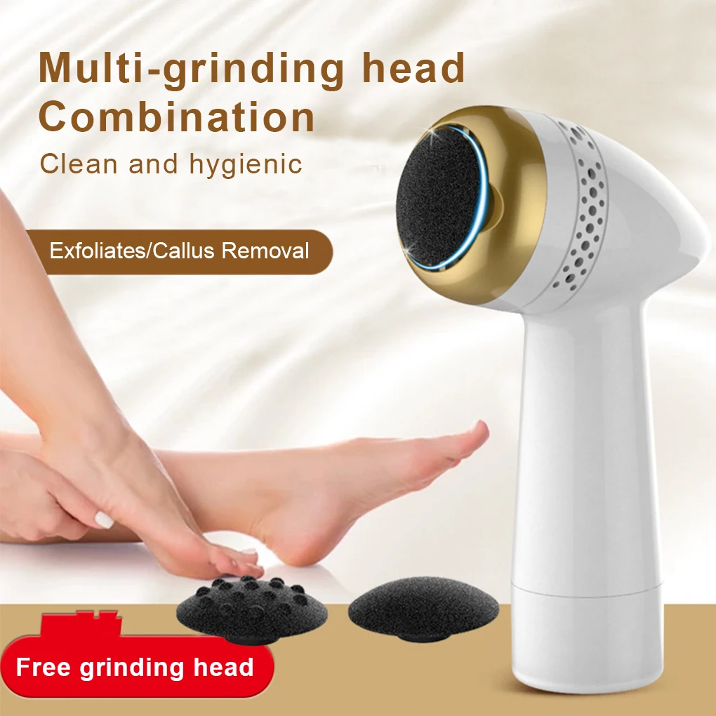 

Вакуумная шлифовальная машинка для ног, профессиональный салонный инструмент с 3 съемными пилками и зарядкой от USB для удаления мозолей и отшелушивания