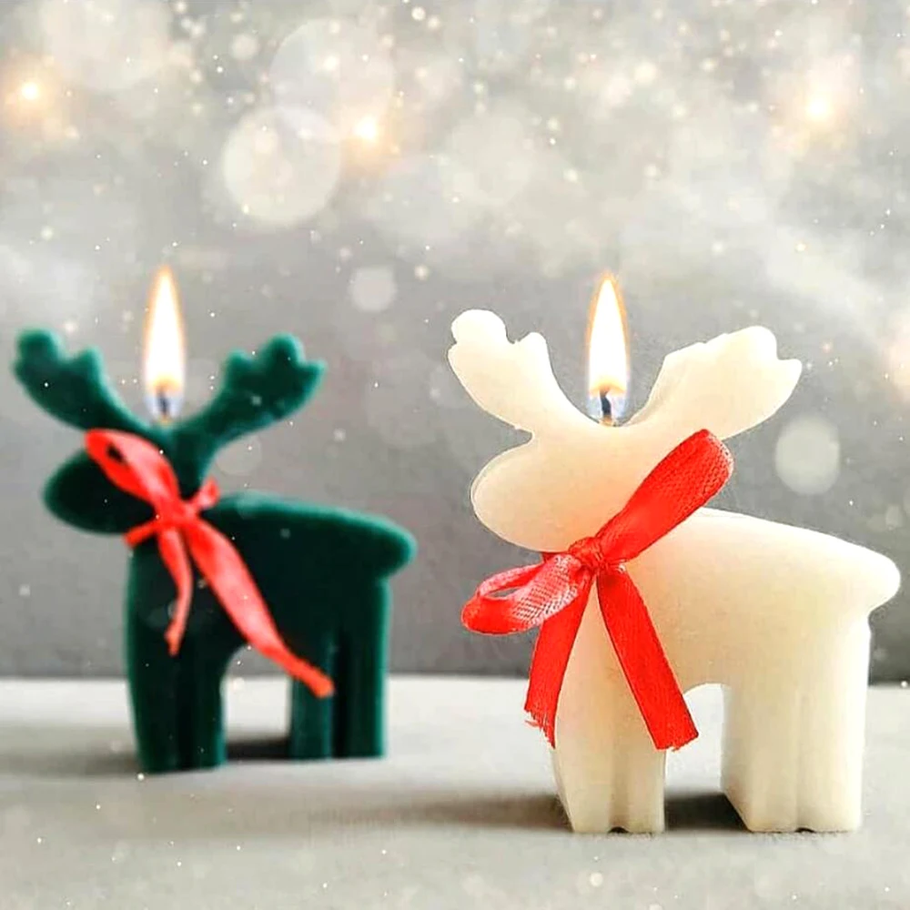 

Рождественский Декор, ароматизированные свечи, силиконовые формы «сделай сам», ароматическая свеча, олень, сосна, елка, восковая форма, рожд...