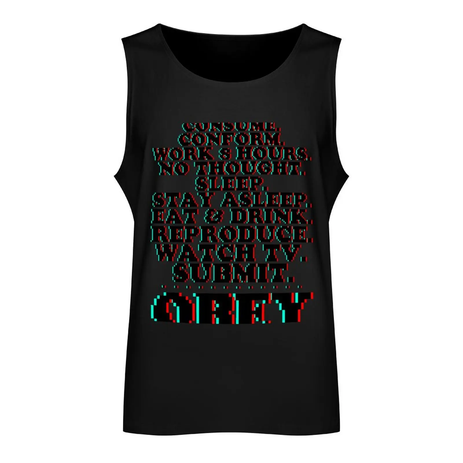 Они живут OBEY Brainwash 3D Pixel Tank Top Мужской летний жилет мускулистый мужчина