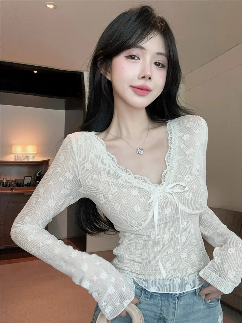 Плюс размер Pure Sweet Gyaru Сексуальный топ с v-образным вырезом рыбья кость Женская