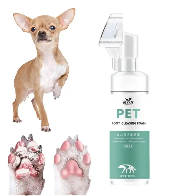 

Cat Dog Paw Cleaner Pet Foot Stain-Remover 150ml Waterless Shampoo No-Rinse Pet Foot Cleaning Foam Dog Shampoo Dogs Cats Pets