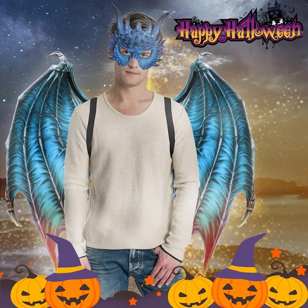 Костюм на Хэллоуин маска дракона Комплект крыльев косплей карнавальные костюмы