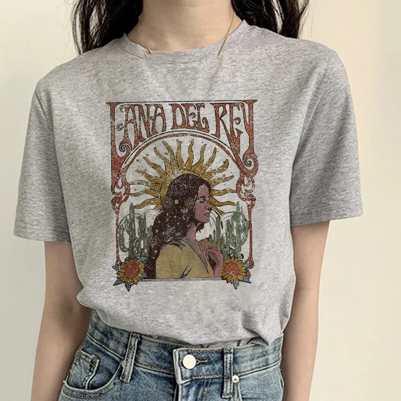 Женская Винтажная футболка с коротким рукавом принтом в стиле Харадзюку