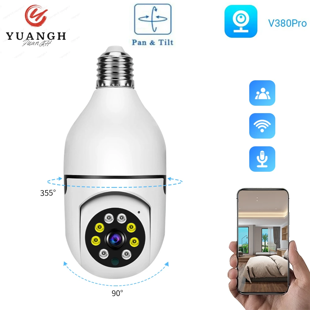 

V380 Pro 3MP WIFI E27 Bulb Surveillance Camera Smart Home Two Ways Audio Security Protection MINI Wireless Camera