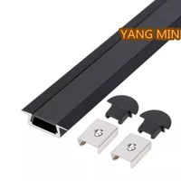 6.6ft/2 Meter/PCS U Shape Aluminum Channels with Diffuser, End Caps and Mounting Clips LED Strip Channel