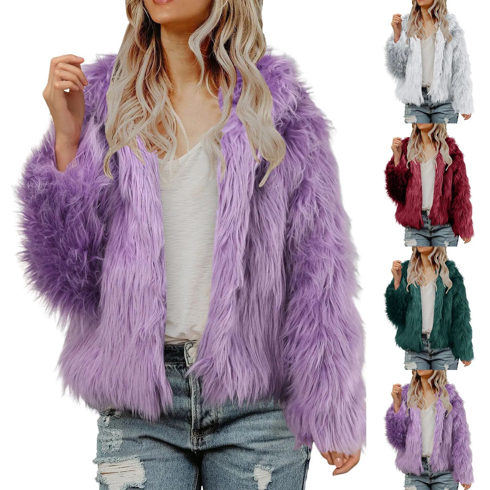 

Женская куртка из искусственной кожи с длинным рукавом и капюшоном, теплая хлопковая флисовая куртка, Женские флисовые куртки на молнии